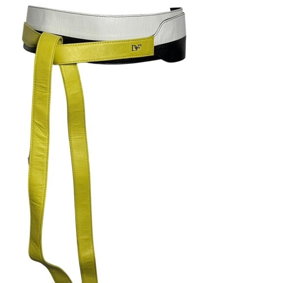 Vintage Diane Von Furstenberg Leather Wrap Belt Women Size small Colorblock main image 5